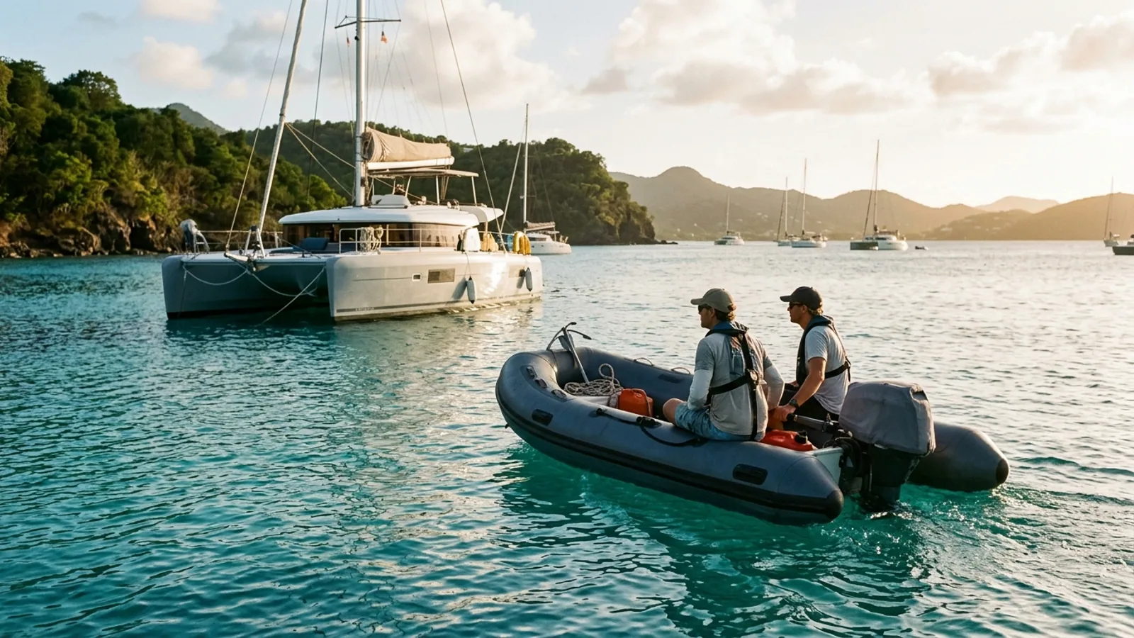L'annexe de voilier au mouillage : usage, sécurité et bonnes pratiques aux Antilles : photo de couverture pour illustrer cet article
