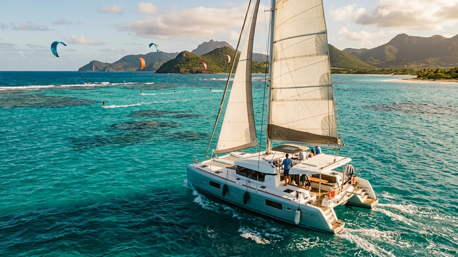 Croisière et kitesurf en Guadeloupe : spots, rythme de navigation et contraintes à anticiper : photo de couverture pour illustrer cet...