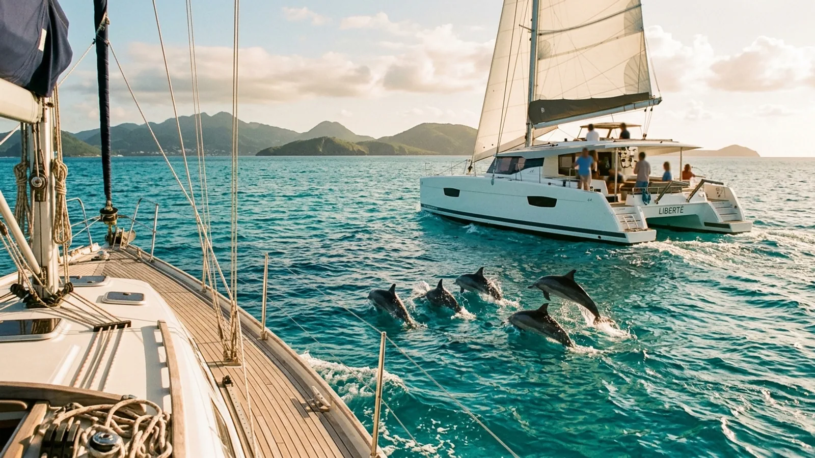 Dauphins et baleines aux Antilles en voilier : ce qu'on peut raisonnablement espérer : photo de couverture pour illustrer cet article