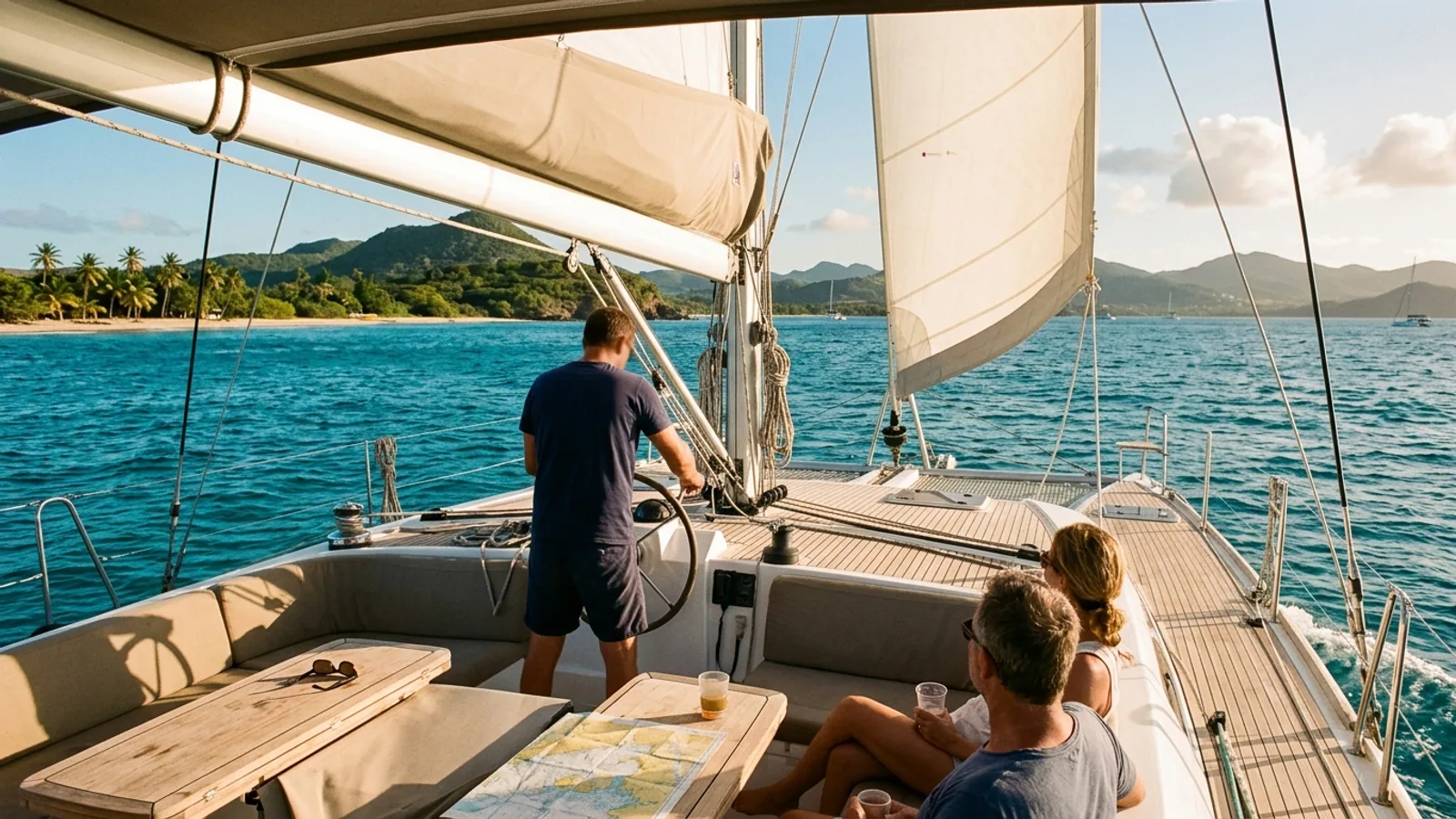 Louer un voilier en Guadeloupe avec équipage : ce que ça change vraiment : photo de couverture pour illustrer cet article