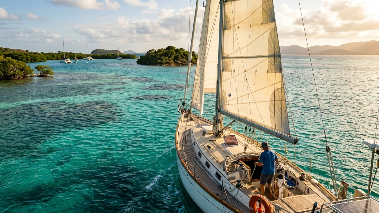 Grand Cul-de-Sac Marin en bateau : rythme, mouillages et points de vigilance : photo de couverture pour illustrer cet article