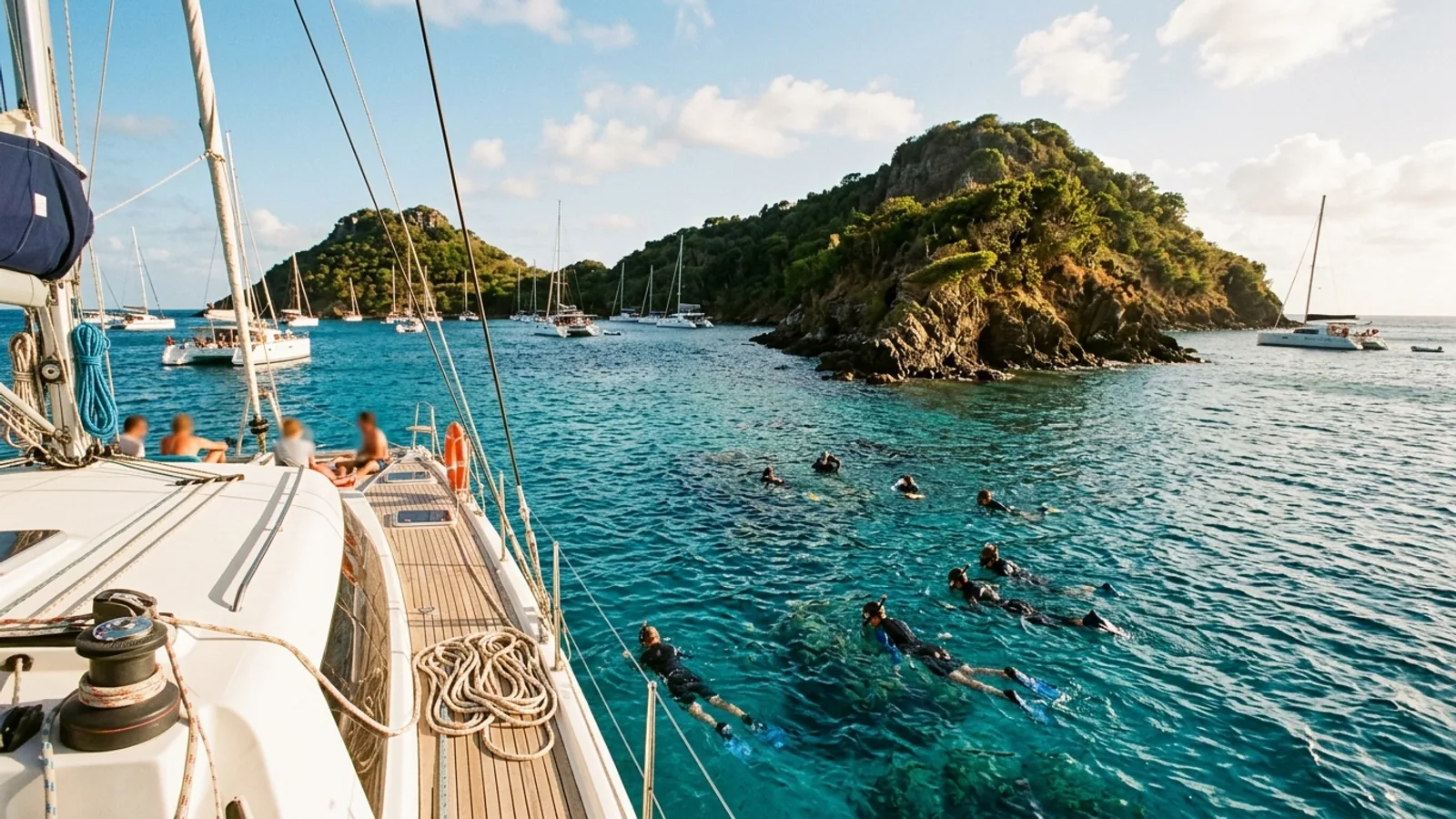 Ilets Pigeon en bateau : snorkeling, fréquentation et comment organiser son escale : photo de couverture pour illustrer cet article
