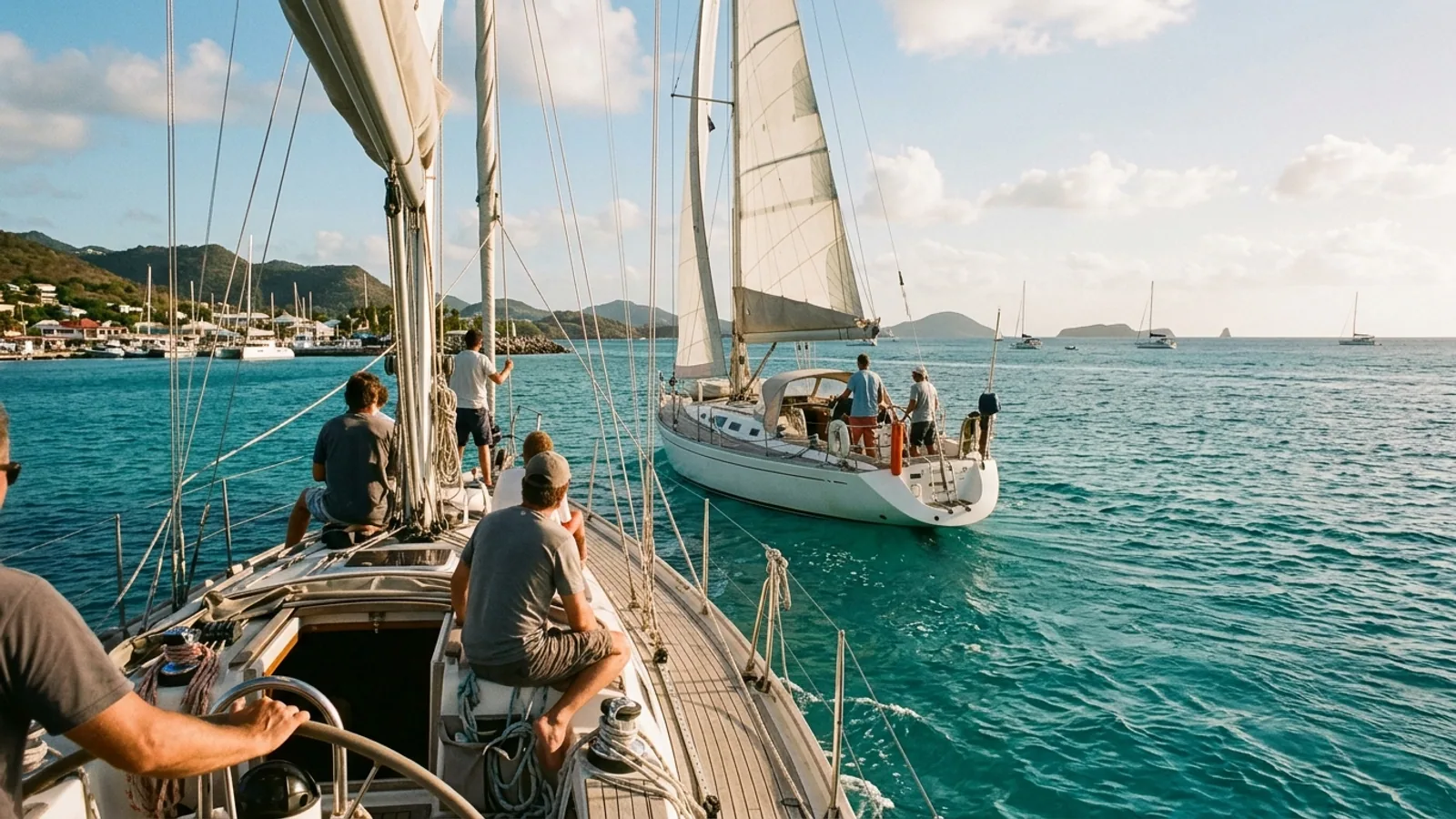 Saint-François en bateau : départ, lagon et programmes possibles : photo de couverture pour illustrer cet article